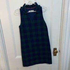 Vineyard Vines Blue and Green Plaid Dress